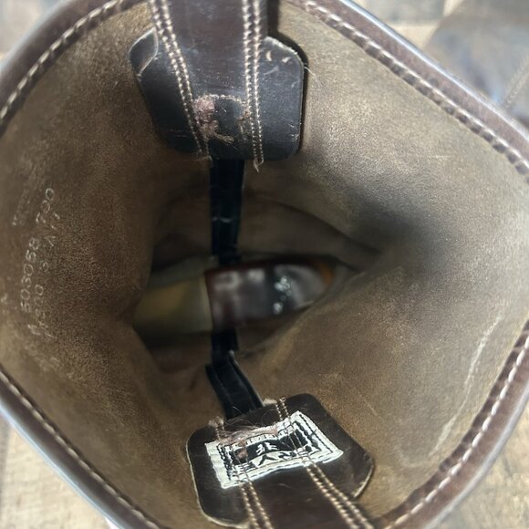 Frye 700 Buckle Harness Square Toe Moto Boots Womens 9 M - Picture 12 of 12